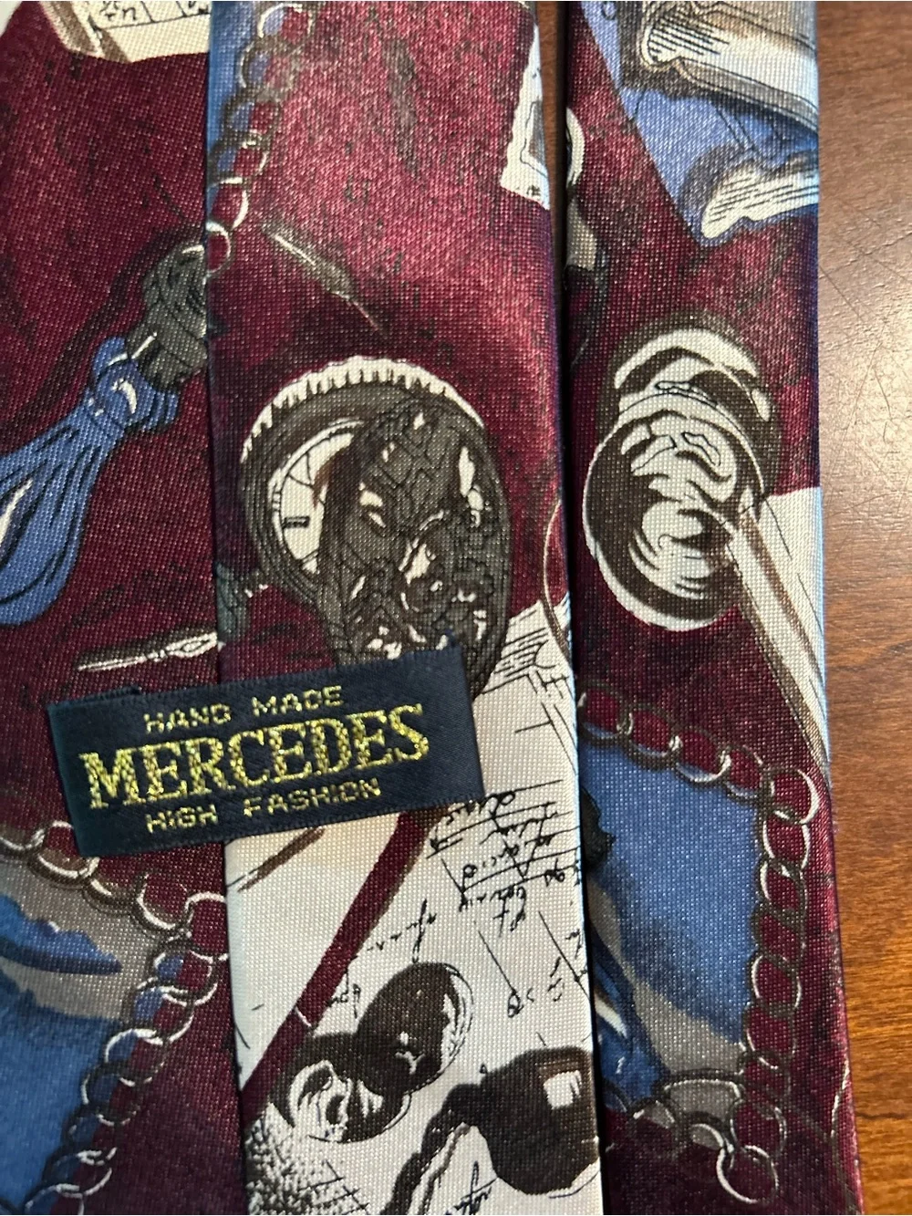 Men's Burgundy Novelty Pattern Tie